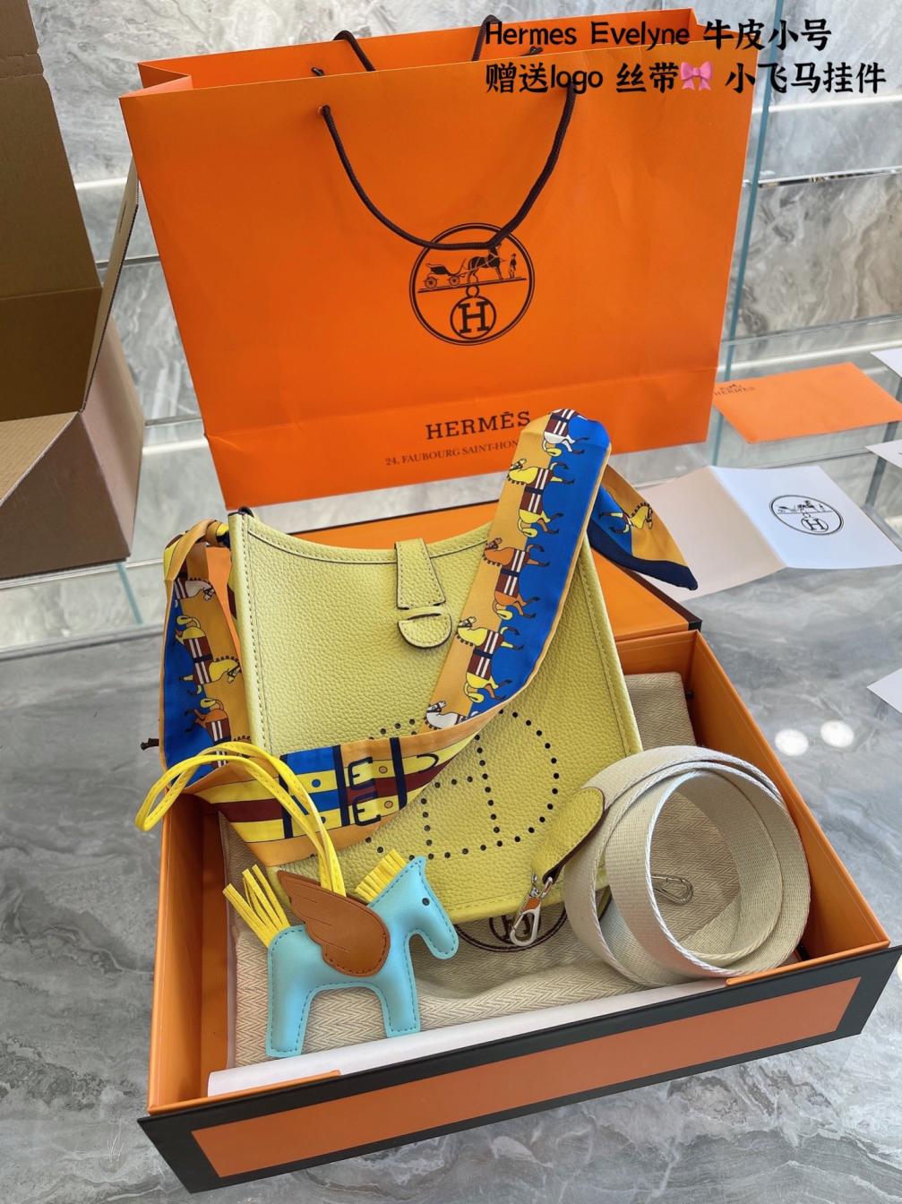 Hermes Mini evelyne togo cowskin bag 131332