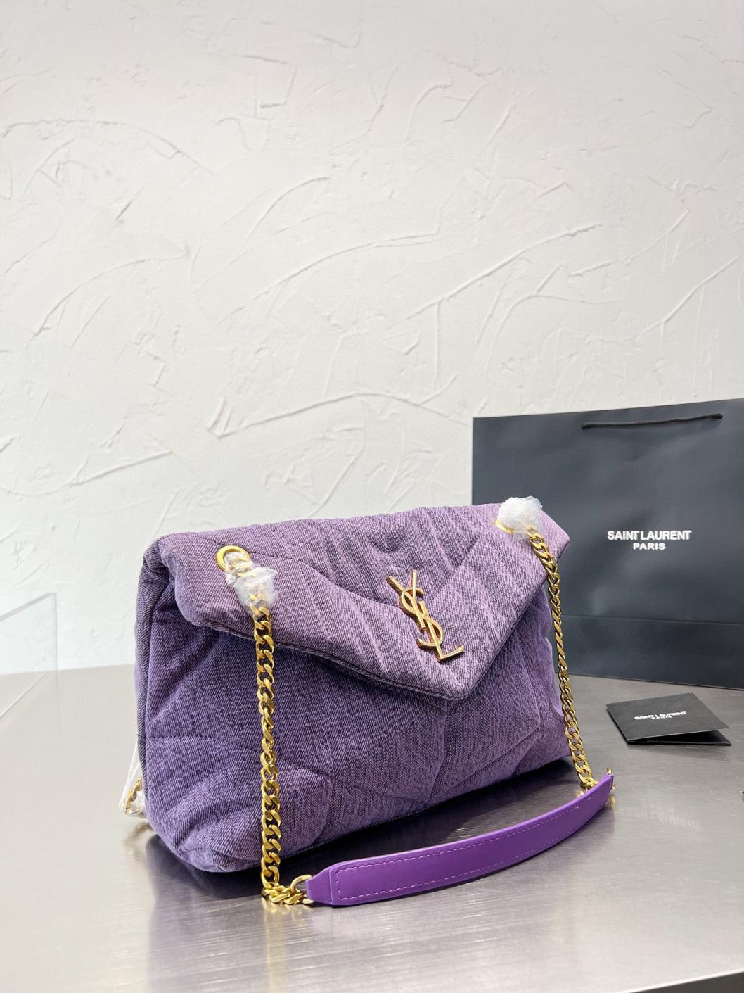 ysI loulou puffer bag purple 131786