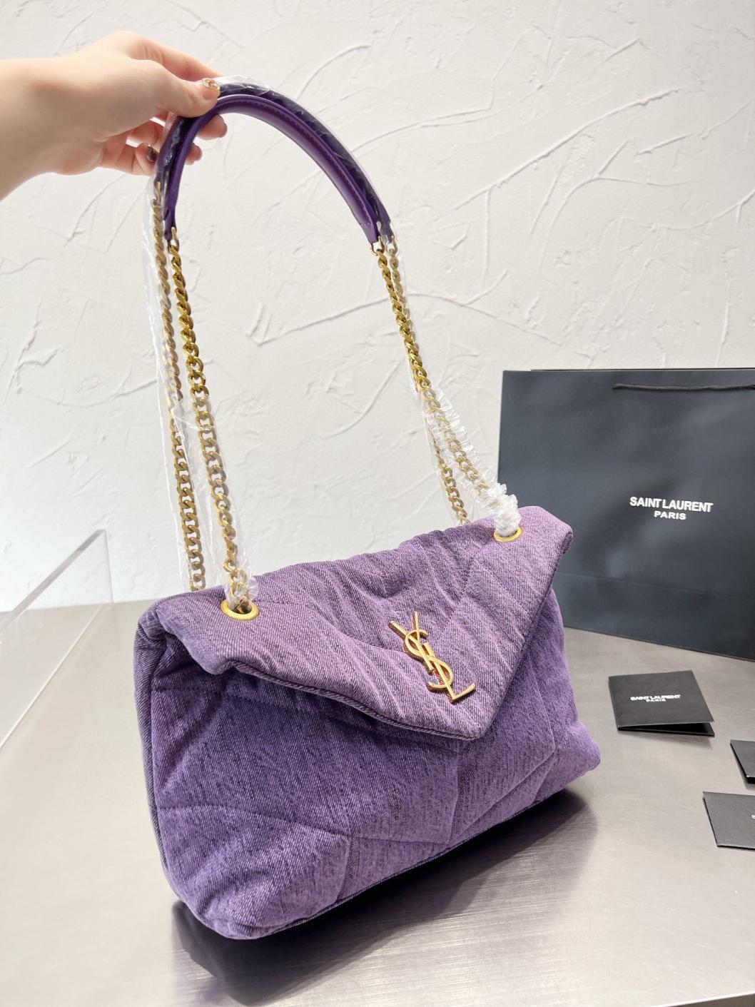 ysI loulou puffer bag purple 131786