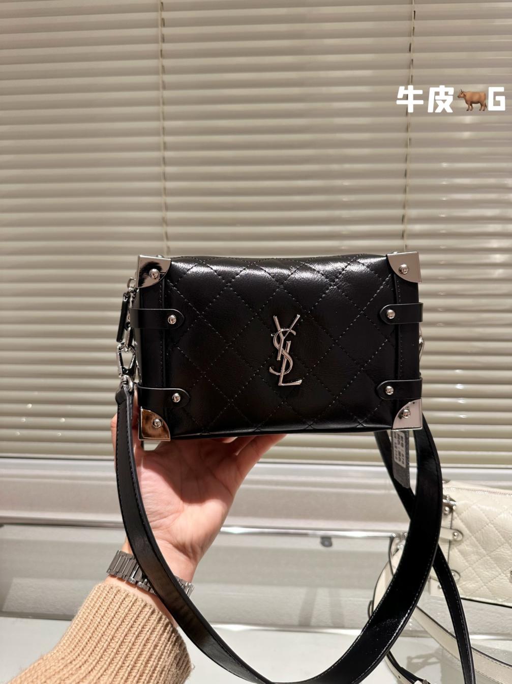 Ysl Cowskin box bag 131777