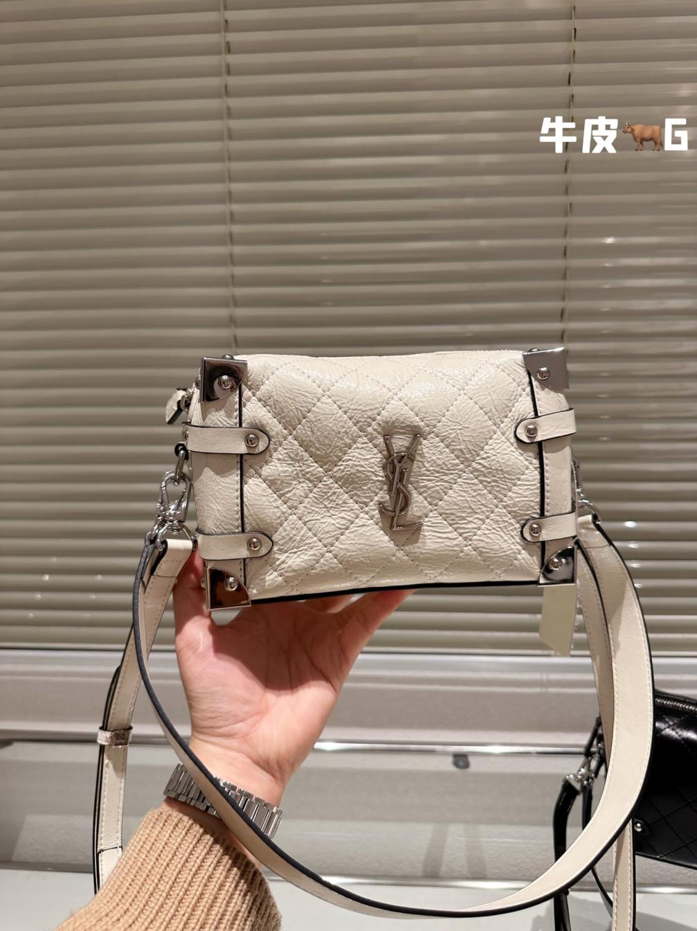 Ysl Cowskin box bag 131777