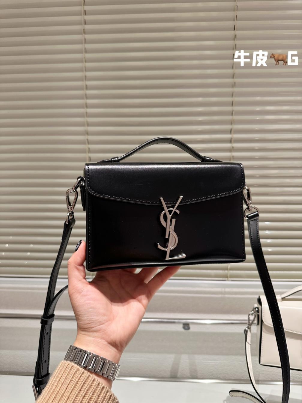 Ysl Cowskin box bag 131776