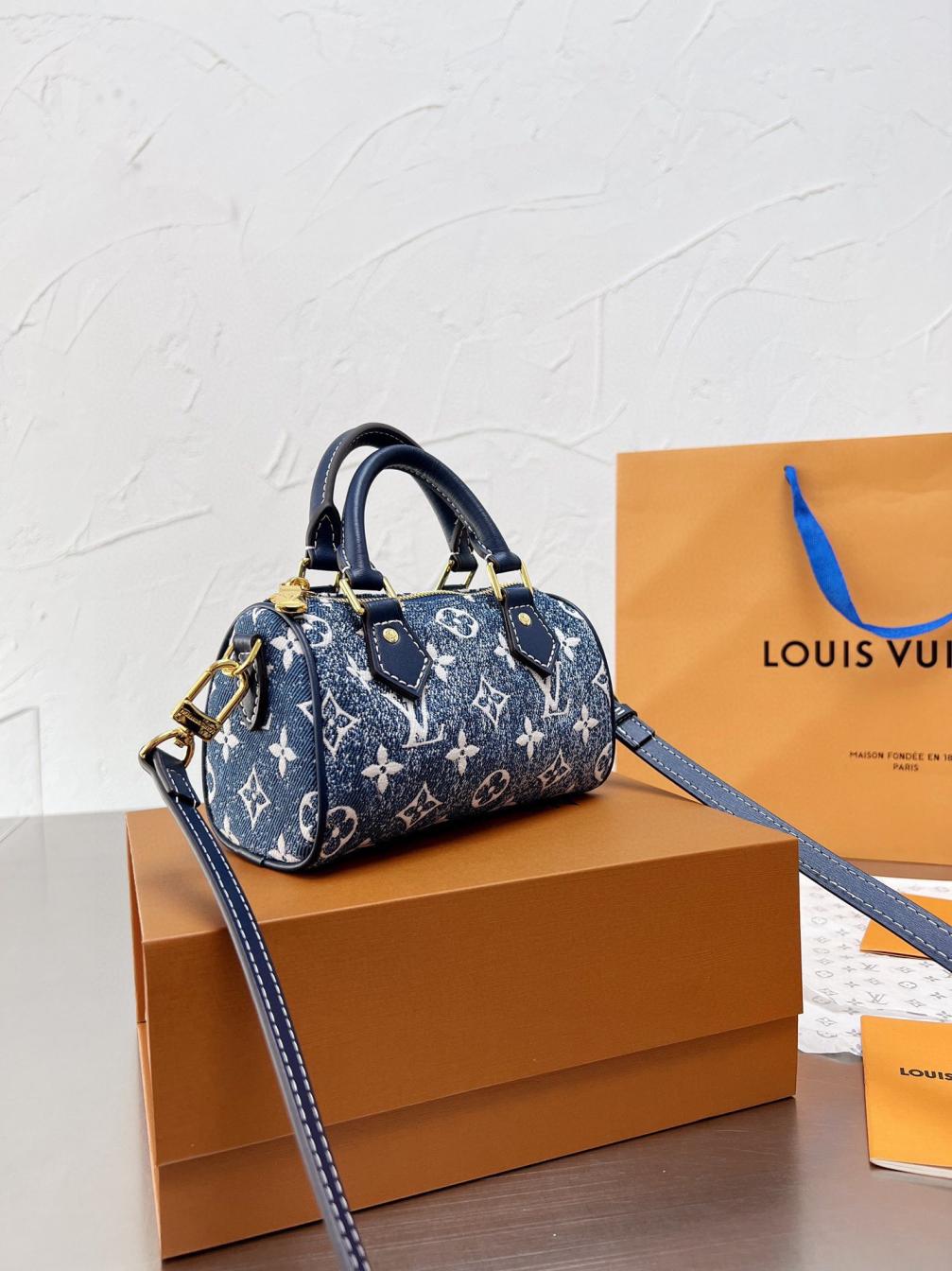 LV demin Speedy nano handbag 131899