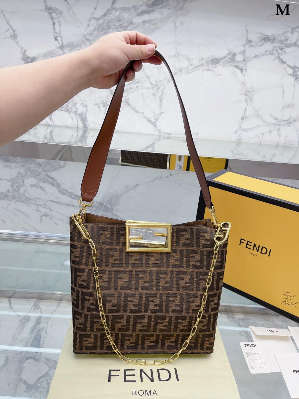 Fendi Way Logo FF hand bag 131430