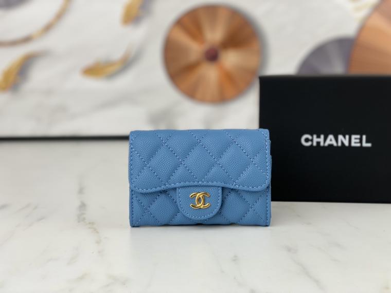 CHANEL Lambskin wallet AP0214