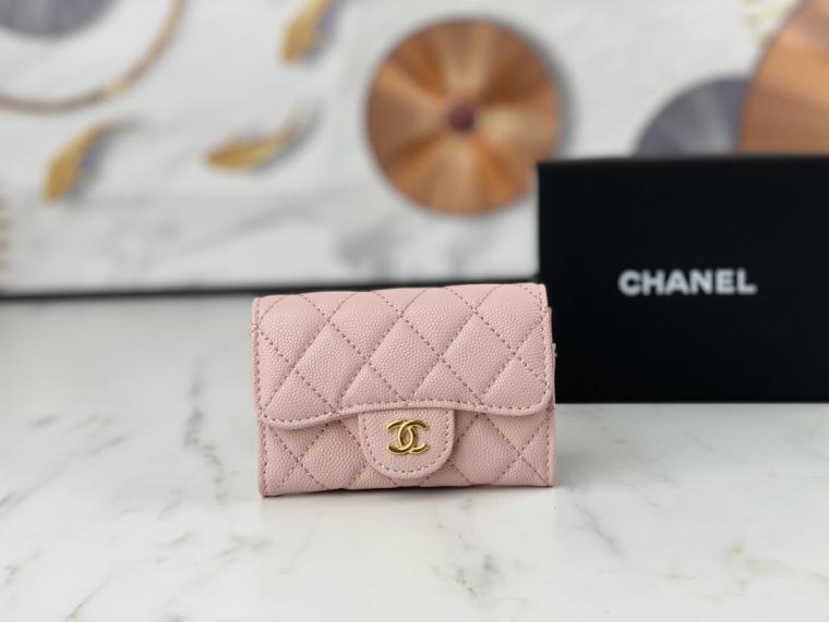 CHANEL Lambskin wallet AP0214