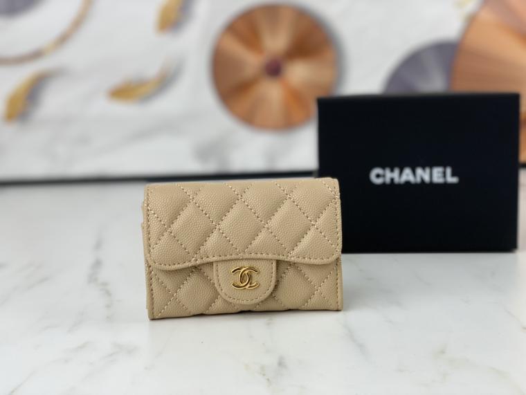 CHANEL Lambskin wallet AP0214