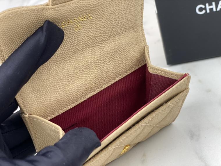 CHANEL Lambskin wallet AP0214