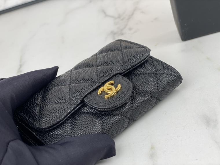 CHANEL Lambskin wallet AP0214