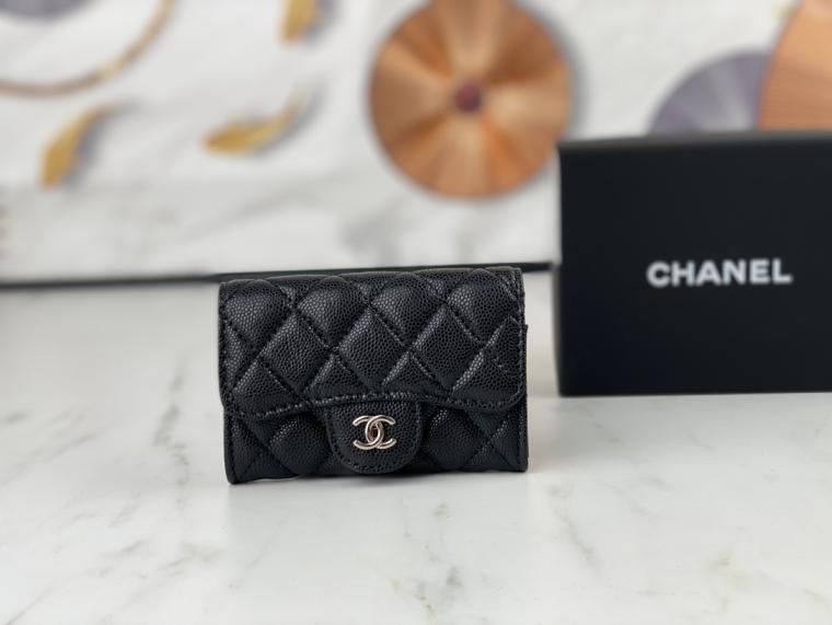 CHANEL Lambskin wallet AP0214