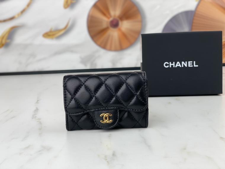 CHANEL Lambskin wallet AP0214