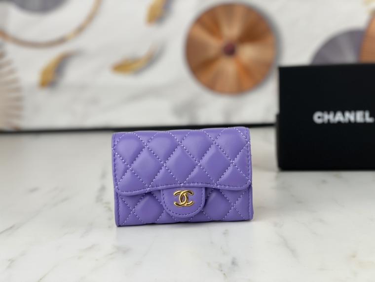 CHANEL Lambskin wallet AP0214