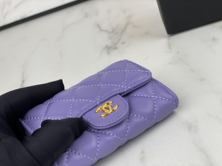CHANEL Lambskin wallet AP0214