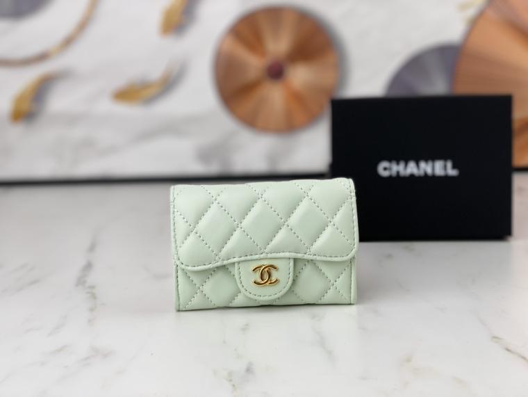 CHANEL Lambskin wallet AP0214