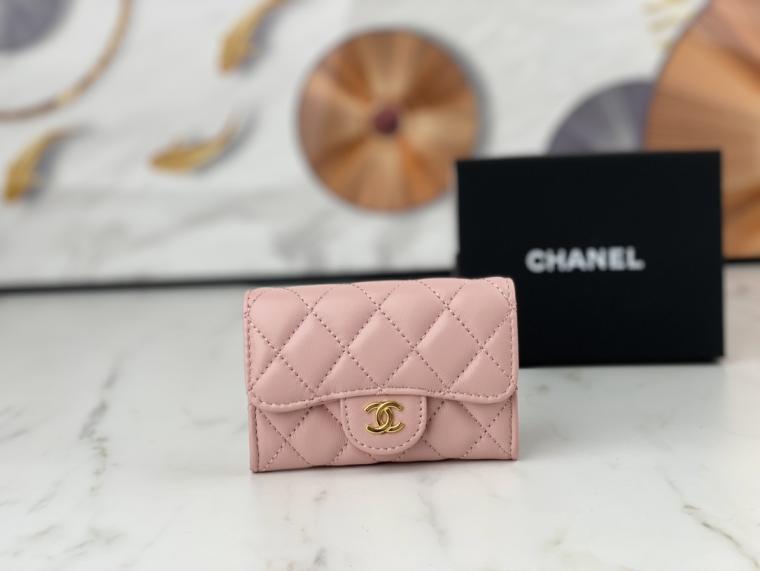 CHANEL Lambskin wallet AP0214