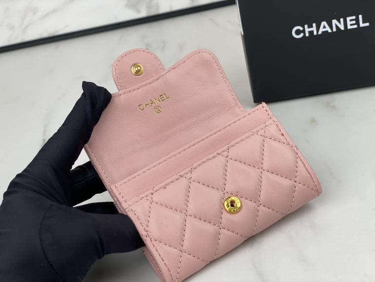 CHANEL Lambskin wallet AP0214