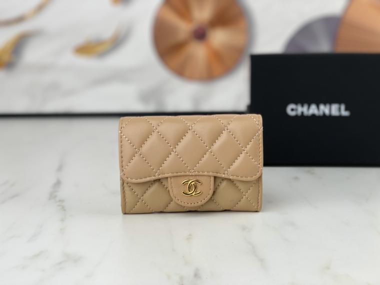 CHANEL Lambskin wallet AP0214