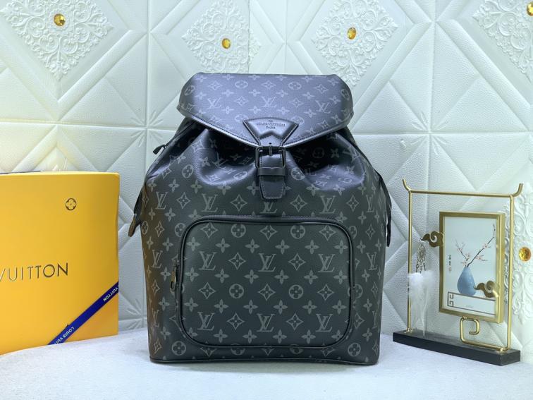 LV M46683 Montsouris Backpack Monogram Eclipse