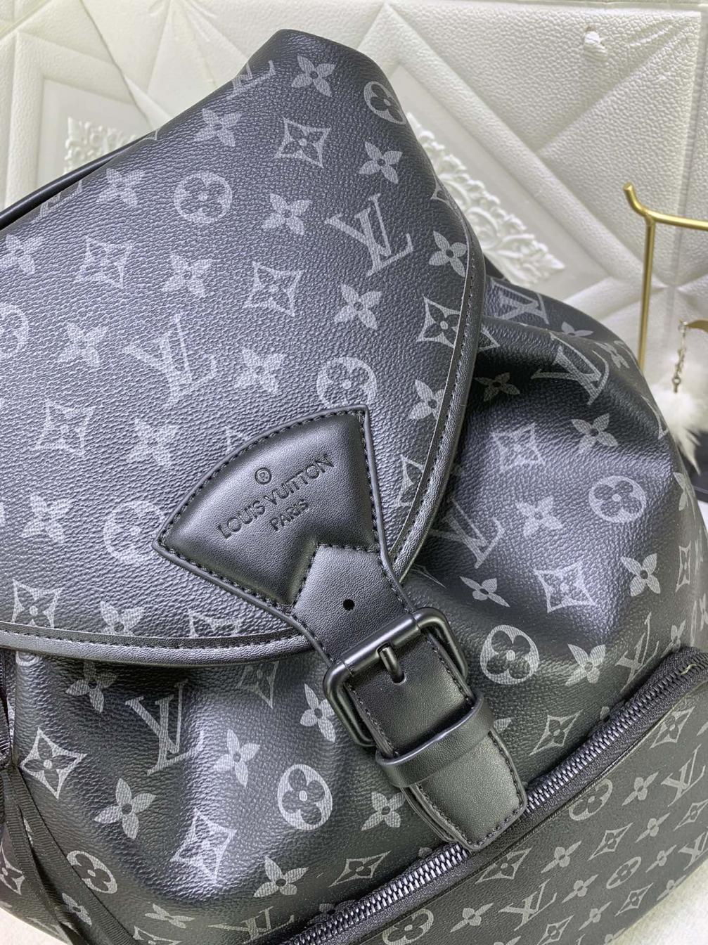 LV M46683 Montsouris Backpack Monogram Eclipse