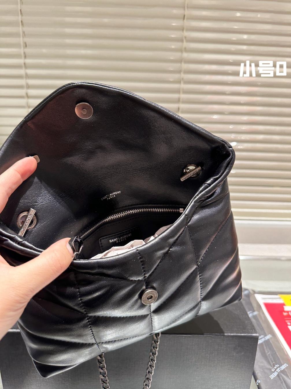 22cm YSL PUFFER lambskin bag 133485
