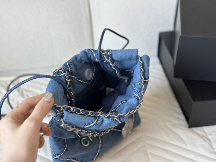 Chanel 22B blue Denim bag 133596