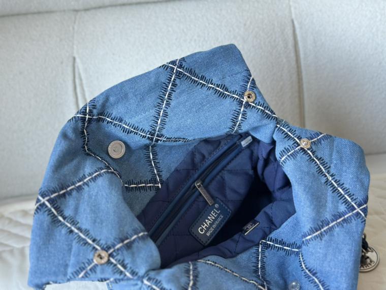 Chanel 22B blue Denim tote bag 133598