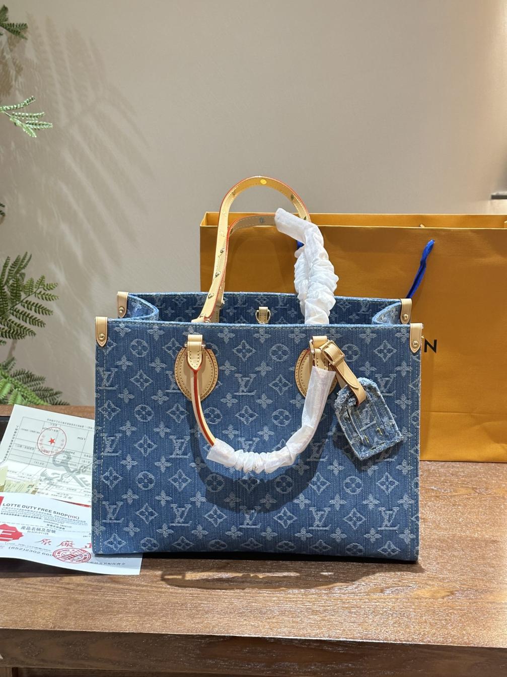 LV Louis vuitton Monogram Denim onthego 133764