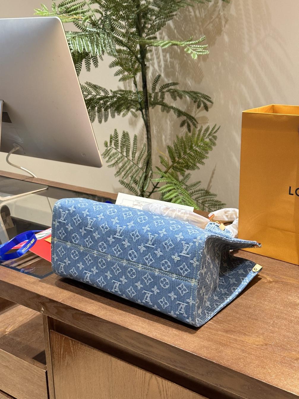 LV Louis vuitton Monogram Denim onthego 133764