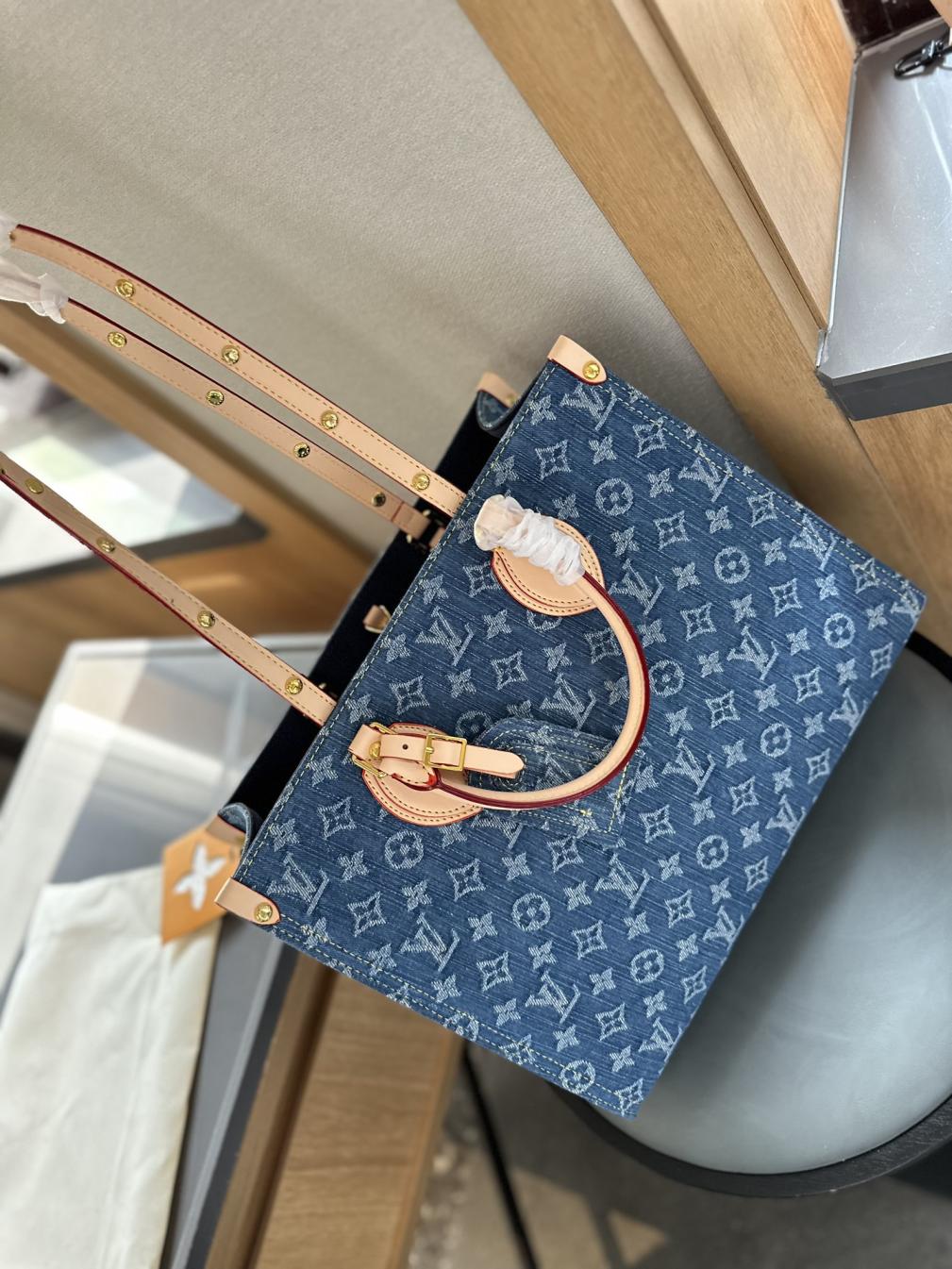 Lv 2024 Denim onthego handbag 133914
