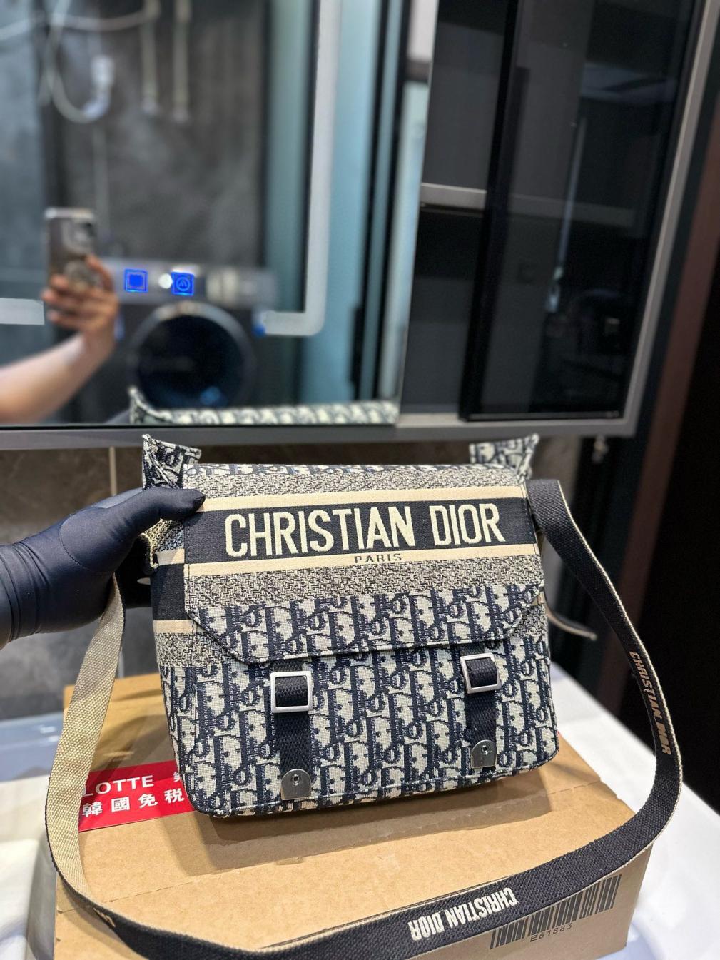 Dior Oblique embroidery bag