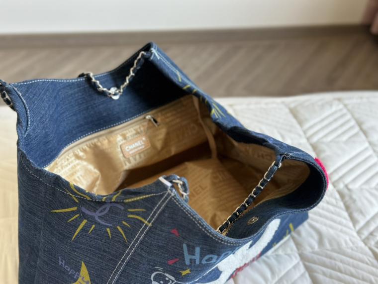 Chanel vintage Denim color tote bag