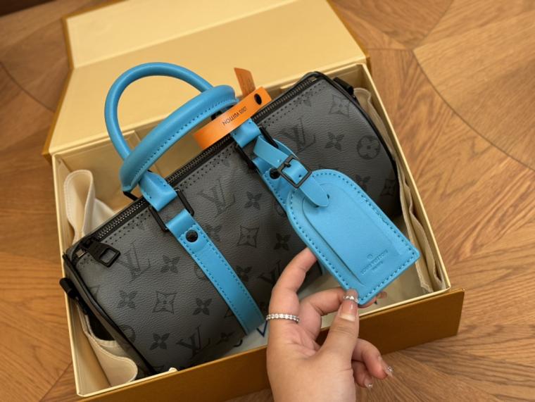 Lv Men keepall25 blue handbag 134413