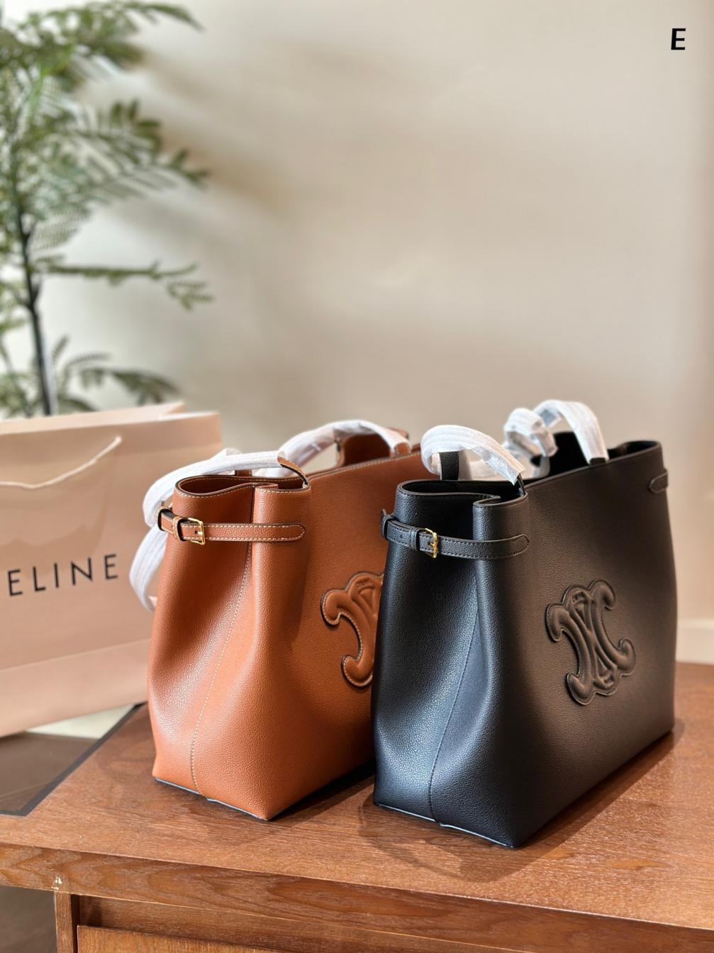 CELINE CABAS ANAIS cowskin leather tote bag