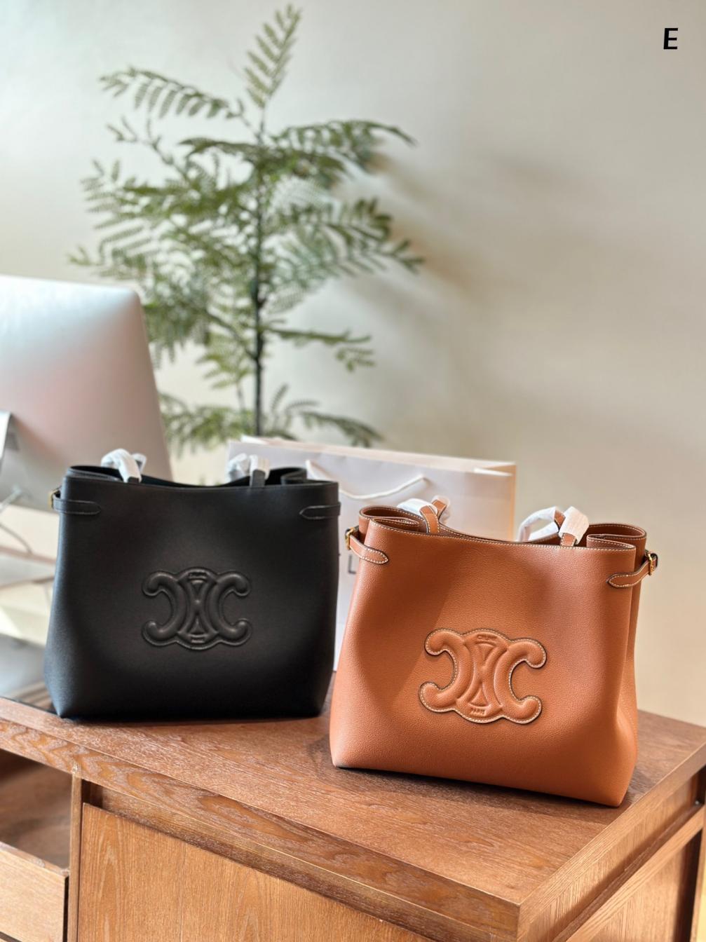 CELINE CABAS ANAIS cowskin leather tote bag