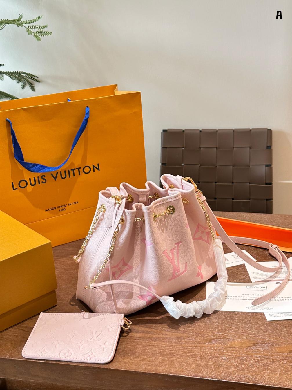 LV Pink summer bundle bucket bag 134434