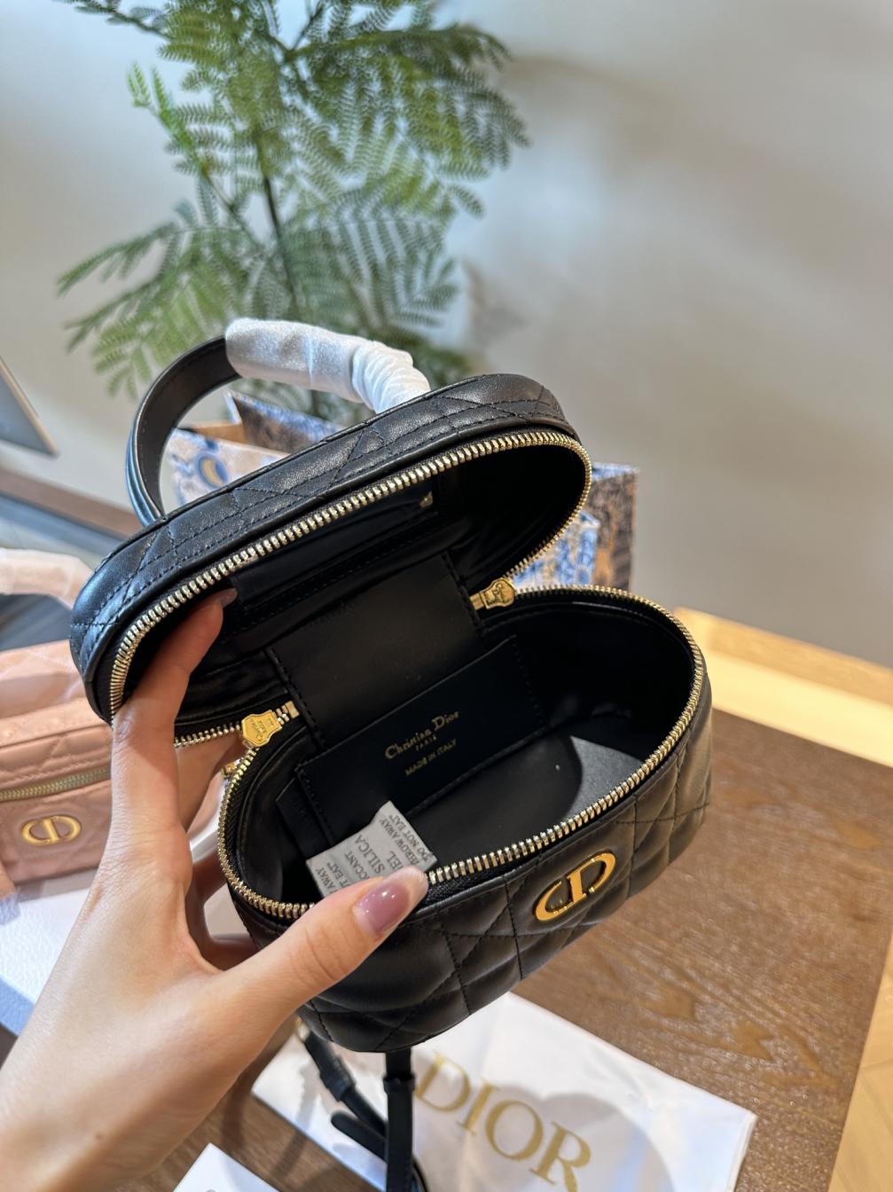 1:1 Dior mini lambskin Caro Vanity handbag