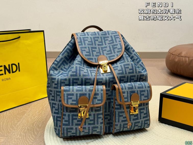 Fendi denim blue backpack
