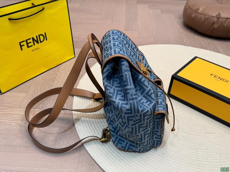 Fendi denim blue backpack