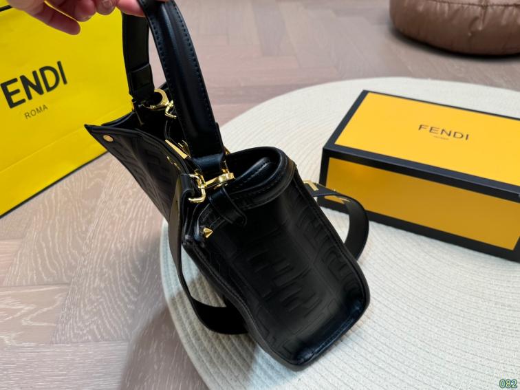 Fendi cowskin leather tote bag