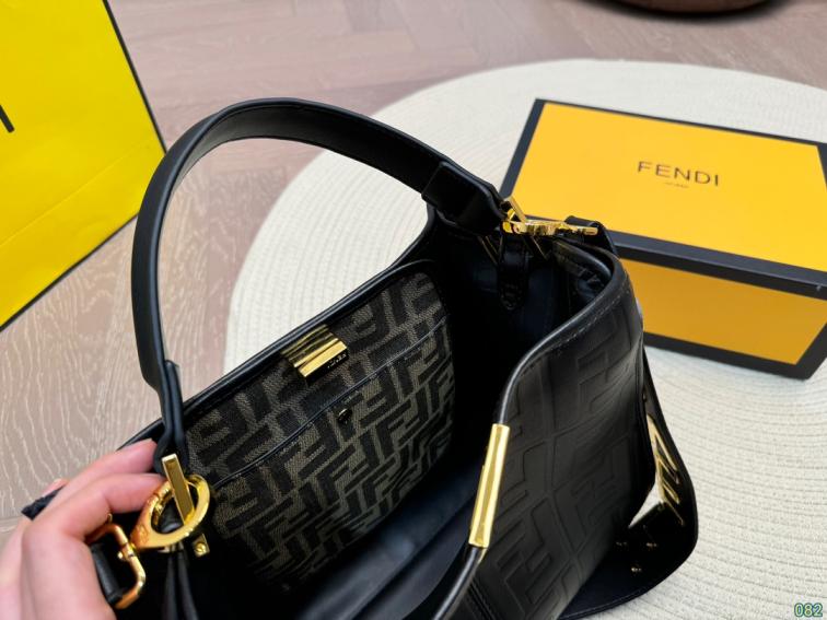 Fendi cowskin leather tote bag