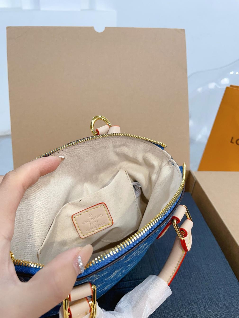 LV Blue mini Denim handbag