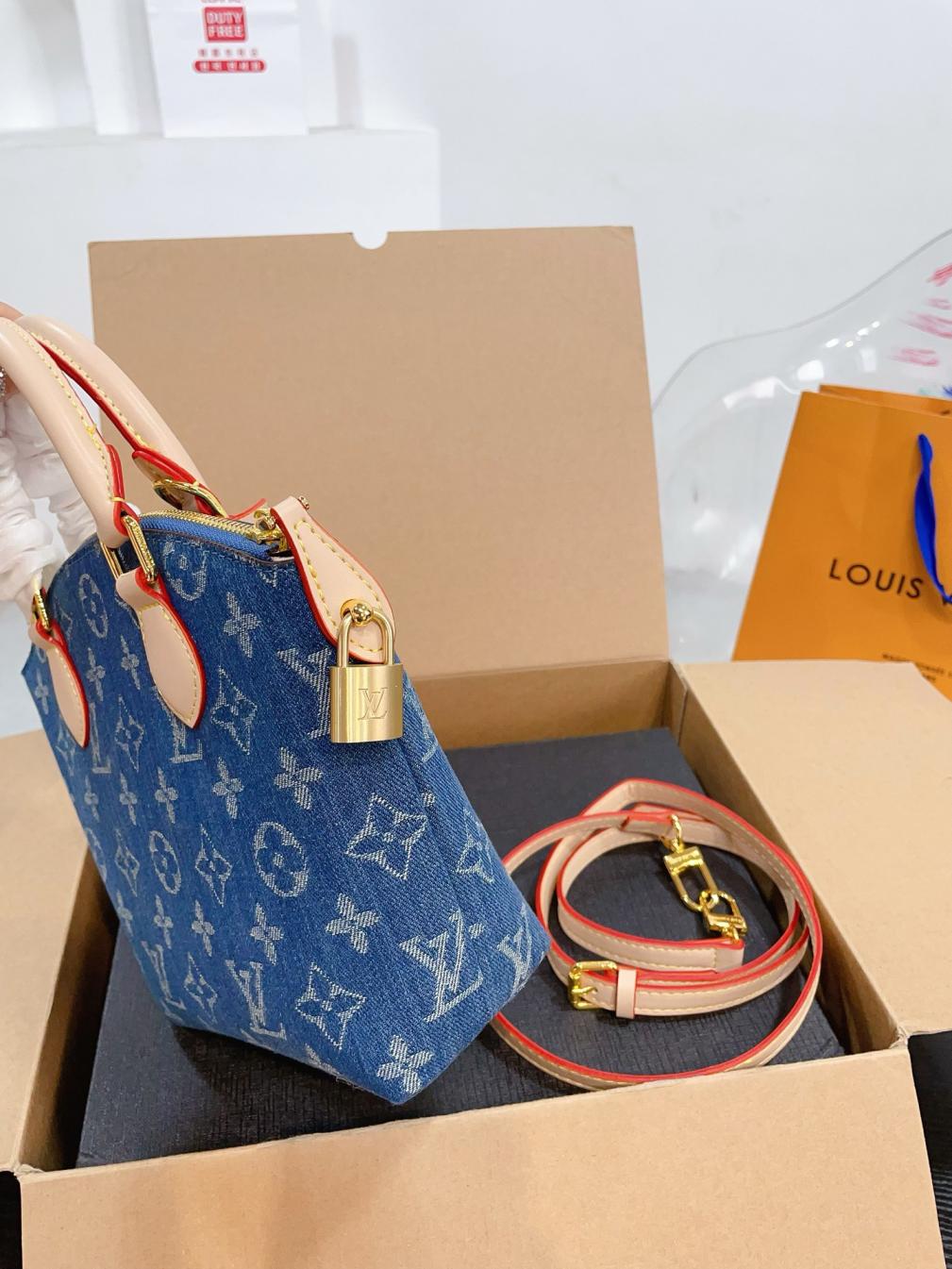 LV Blue mini Denim handbag