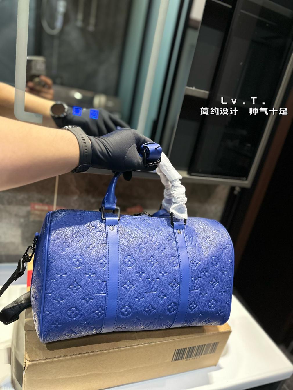 LV Blue keepall 35