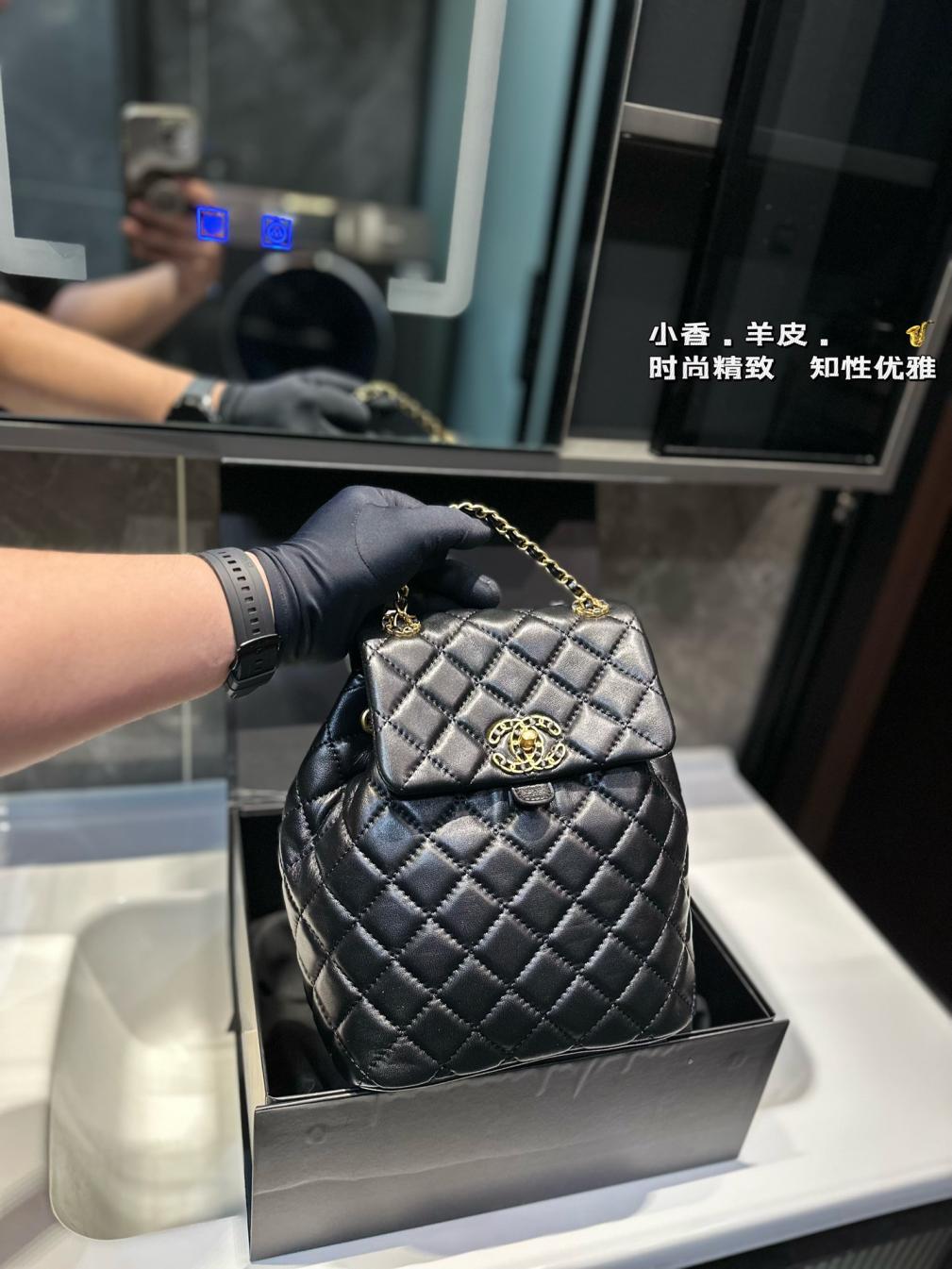 Chanel Lambskin backpack bag