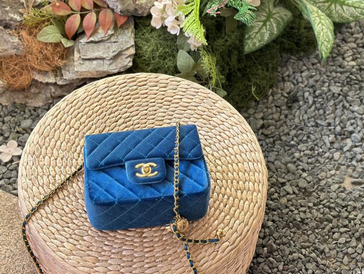 Chanel velvet CF bag