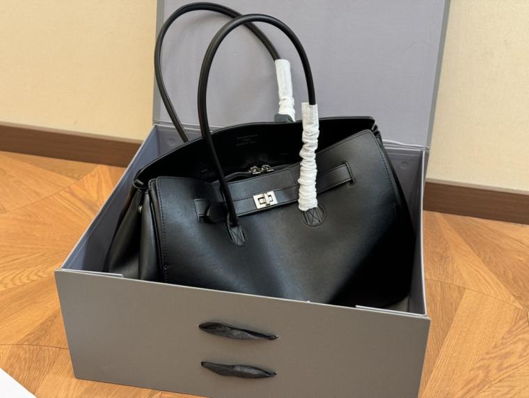 Balenciaga cowskin large belair tote bag
