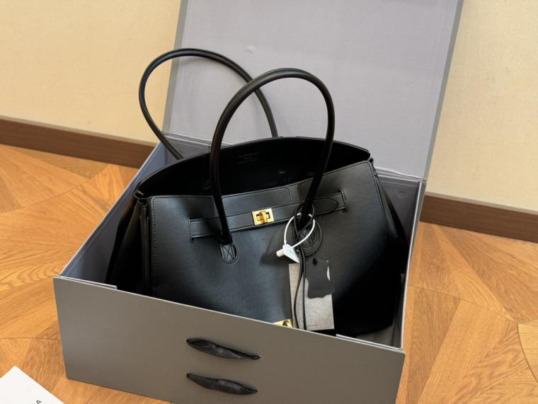 Balenciaga cowskin large belair tote bag