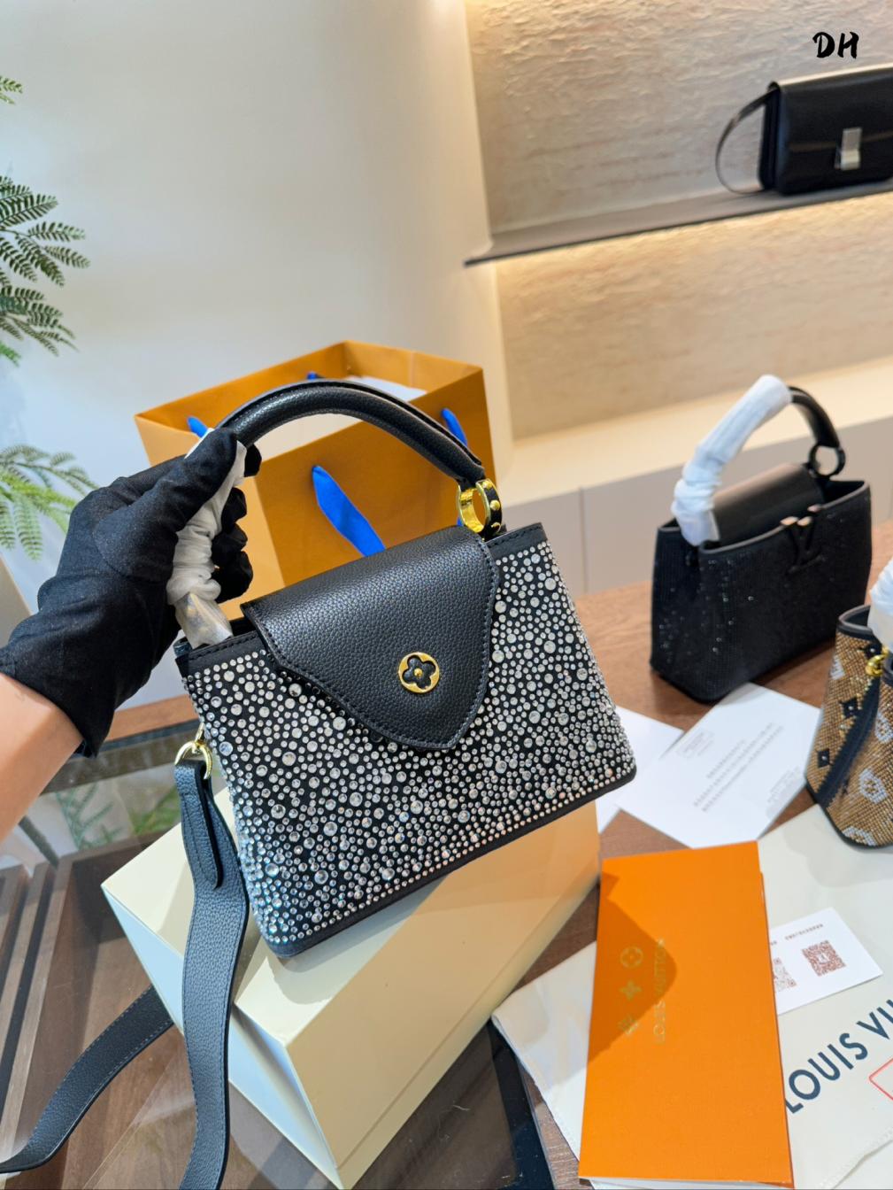 LV Full diamond Capucines handbag 135308