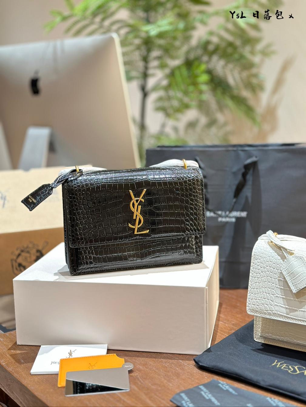 Ysl crocodile sunset handbag