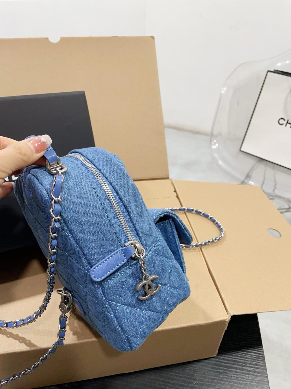 Chanel Denim 24c mini backpack bag